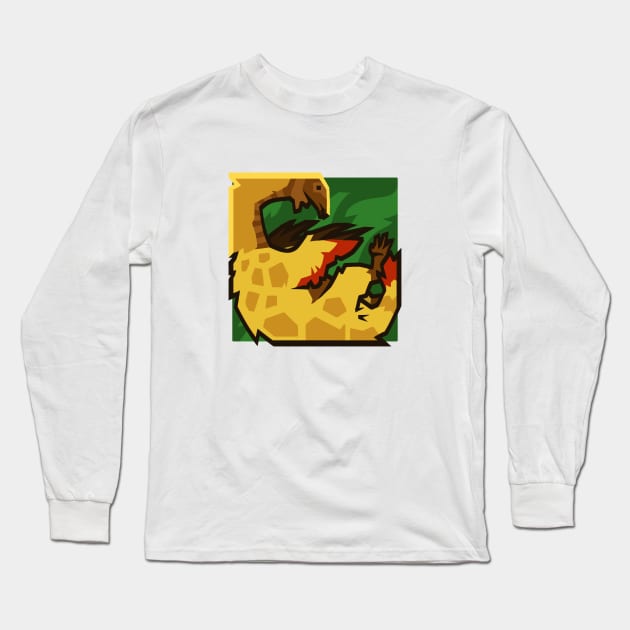 Dinosquares Nothronychus Long Sleeve T-Shirt by I Draws Dinosaurs